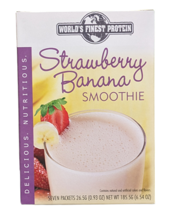 Strawberry & Banana Protein Smoothie - Box of 7 meals - 5 Net Carbs per serving!