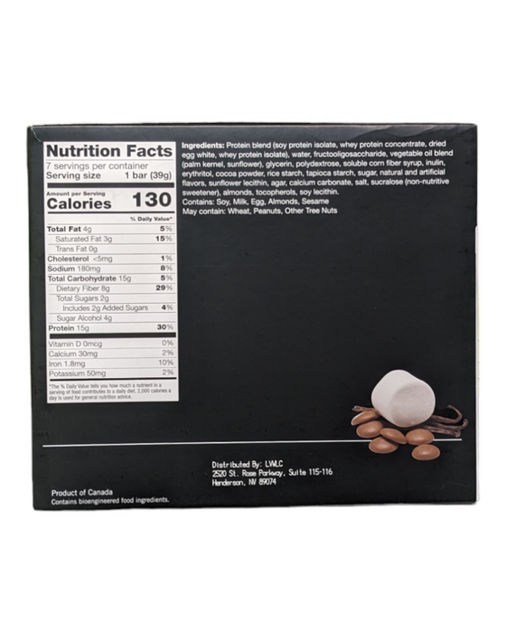 Re-Mix Vanilla-Choco Protein Bar - Box of 7 meals - 7 Net Carbs per serving!