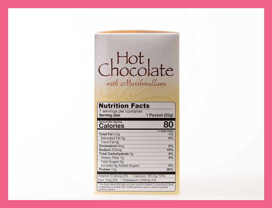 Hot Chocolate with Marshmallows Protein Drink - Box of 7 meals - 4 Net Carbs per serving!