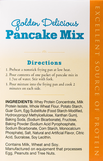 Pancake Protein Mix - Golden Delicious - Box of 7 meals - 5 Net Carbs per serving!
