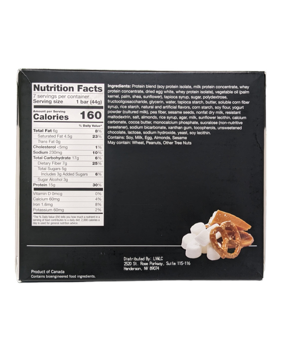 Salted Toffee Pretzel Bar - Box of 7 meals - 10 Net Carbs per serving!